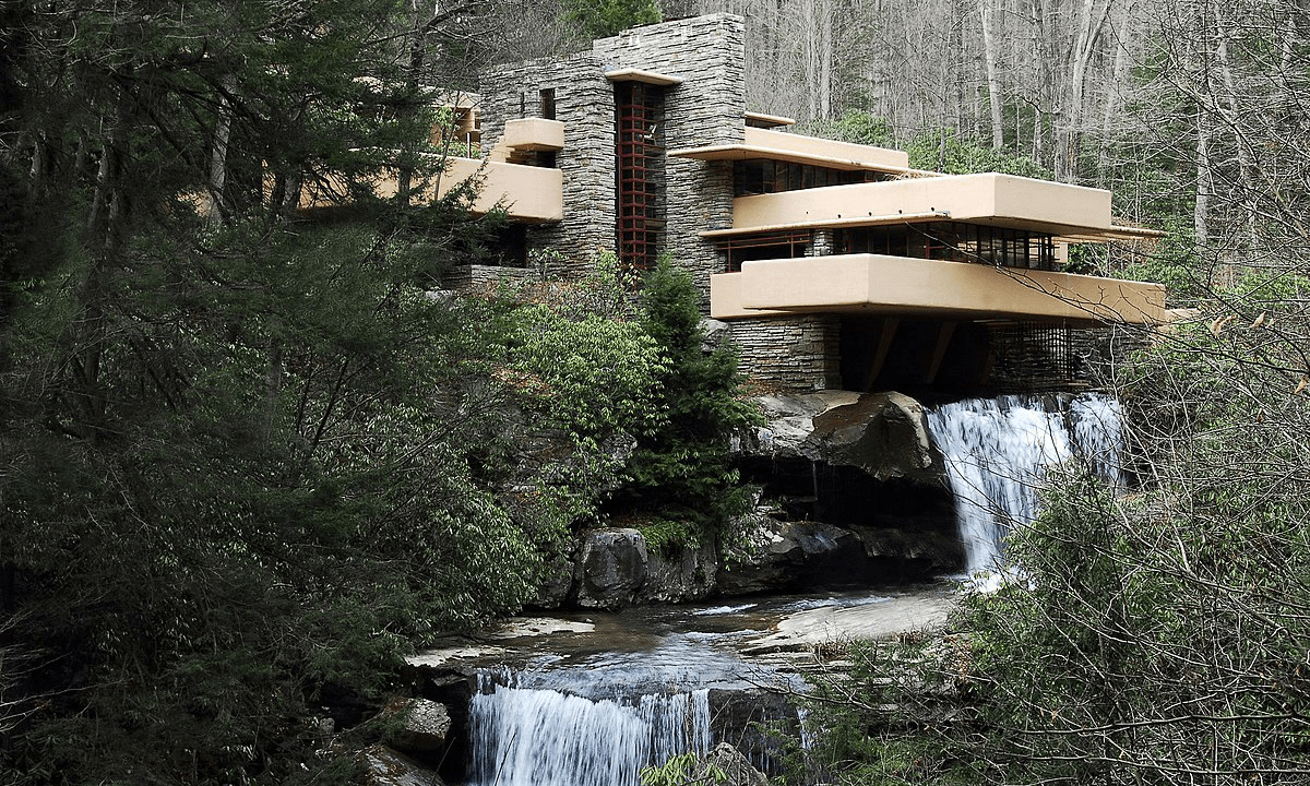 Fallingwater house by Frank Lloyd Wright