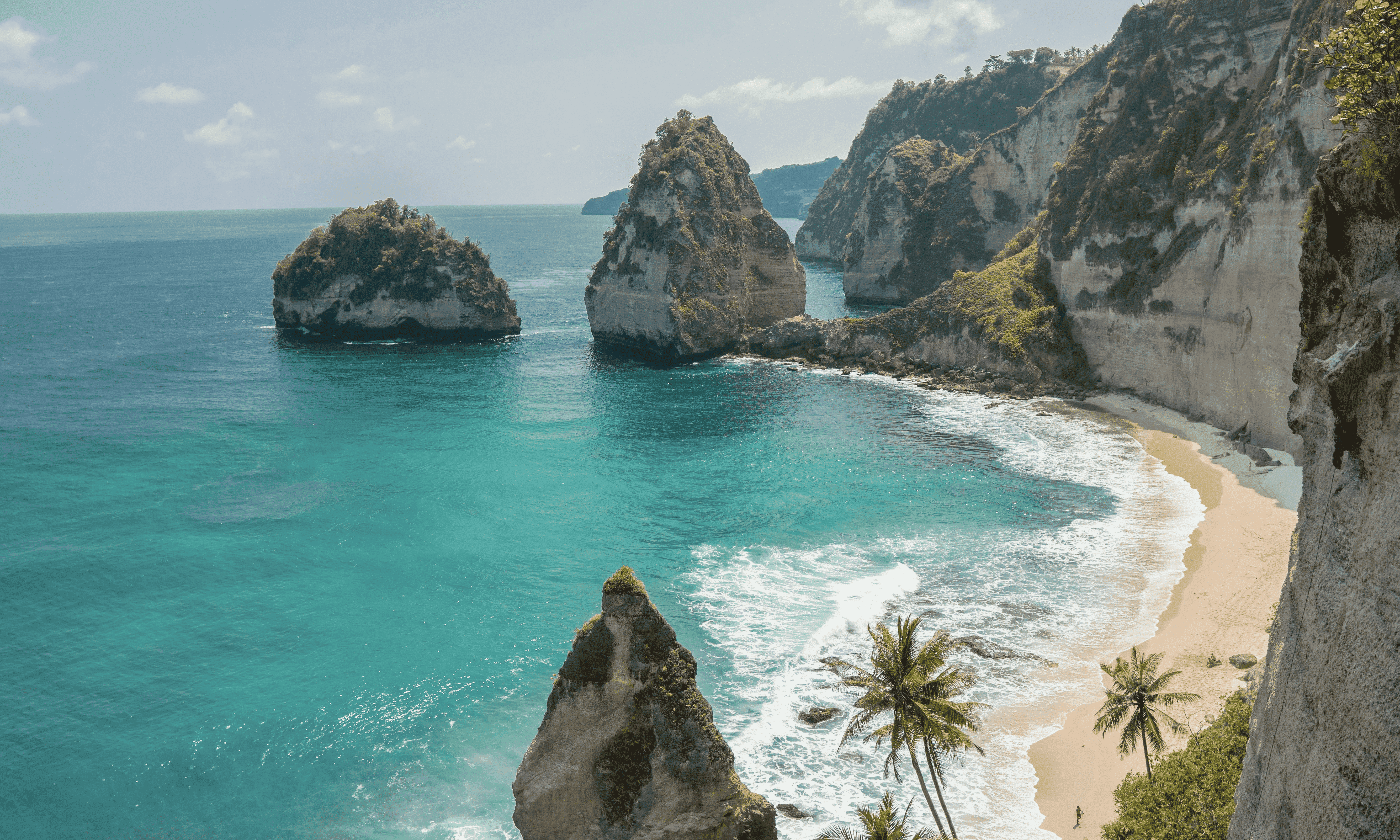 Cliffside view of Nusa Penida, Bali